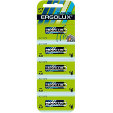 Батарейки ERGOLUX Alkaline A 27 / 5BL (A27-BP5)