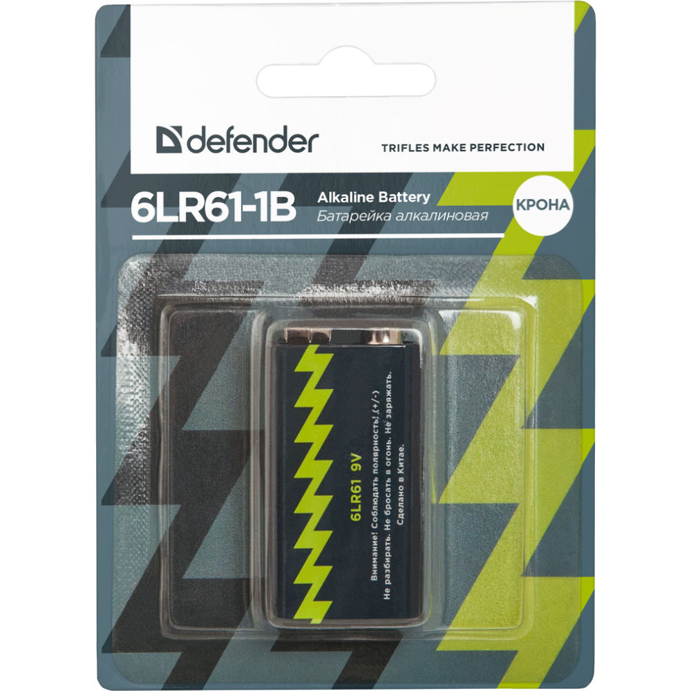 

Батарейка DEFENDER 6LR61-1B (56042), (56042)6LR61-1B