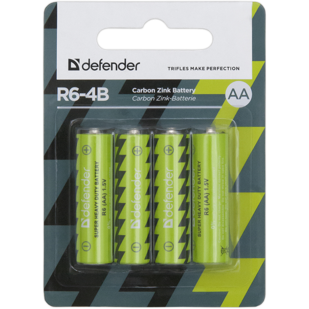 

Батарейки DEFENDER R6-4B AA 4 шт блистер (56112), (56112)R6-4B AA