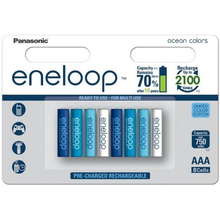 Аккумулятор ENELOOP Panasonic R03/AAA 750mAh 8bl Ocean Colors (BK-4MCCE/8SE)