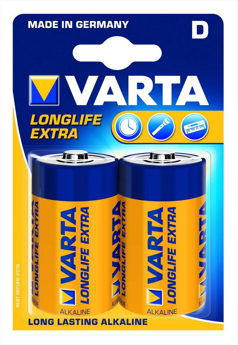 Батарейки VARTA LongLife Extra D 2 шт (4120101412)