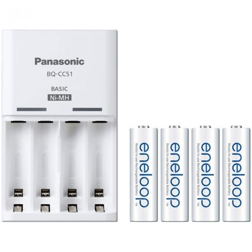 Зарядное устройство ENELOOP Panasonic Basic Charger New + 4хAA 1900 mAh (K-KJ51MCC40E) Электрохимическая система никель-металлогидридная (NiMH)