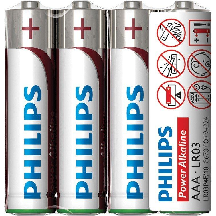 Батарейки PHILIPS Power Alkaline (LR03P4F/10)