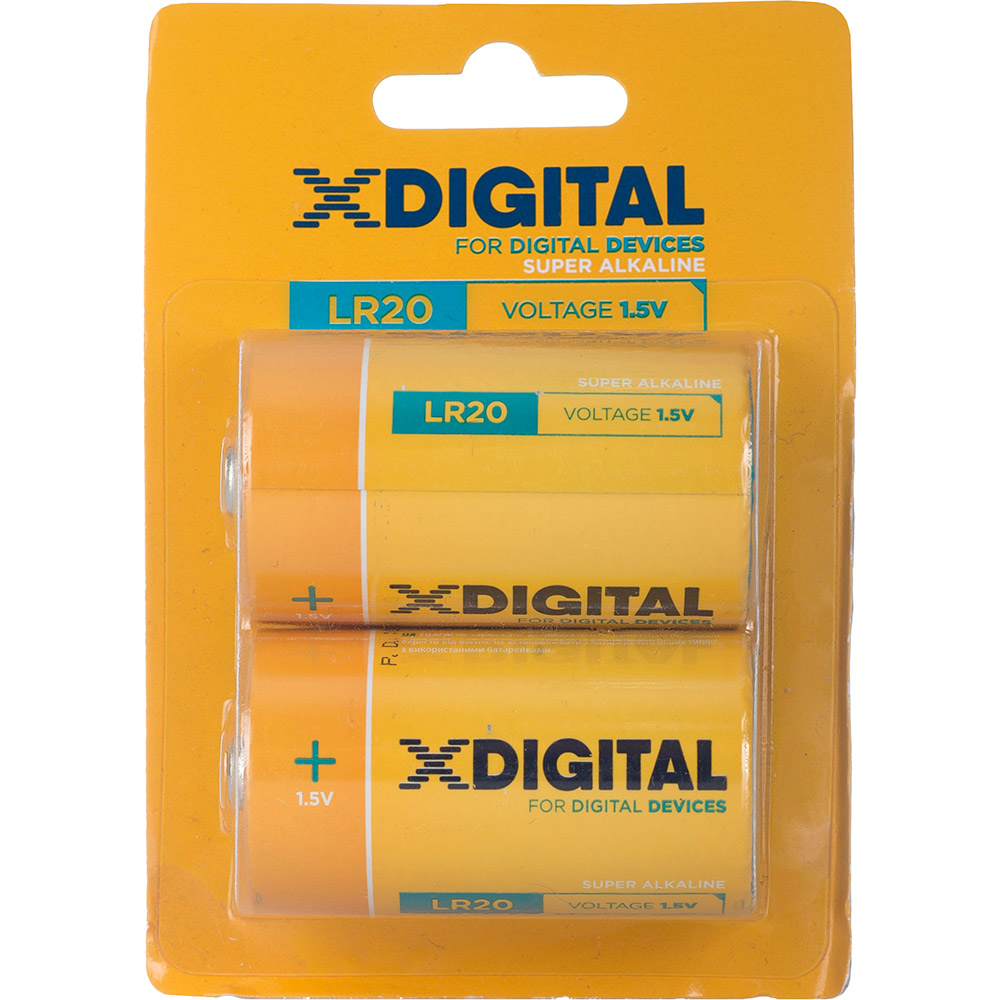 Батарейки X-DIGITAL LR 20 ENERGY 1x2 шт