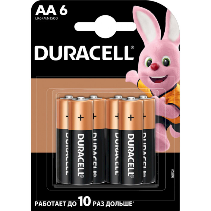 

Батарейки DURACELL LR06 MN1500 6 шт, LR06 MN1500