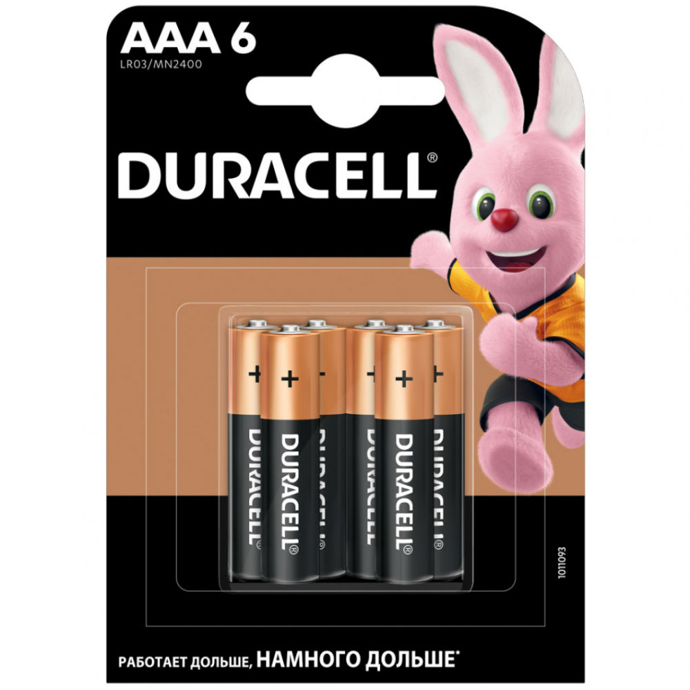 

Батарейки DURACELL LR03 MN2400 6 шт, LR03 MN2400
