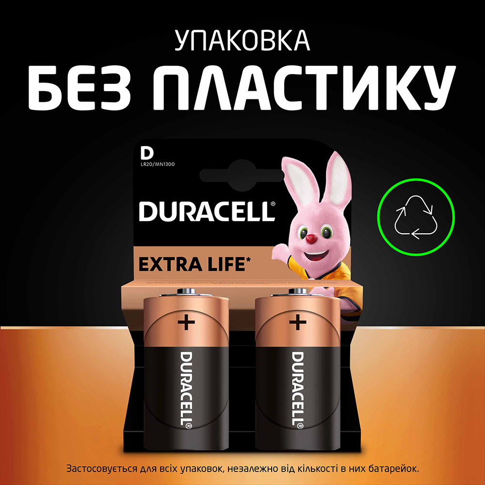 Фото Батарейки Duracell D LR20/MN1300 2 шт (81545439)