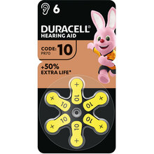 Батарейки для слухових апаратів DURACELL розмір 10 6 шт (81546854)