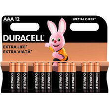 Лужні батарейки DURACELL AAA 12 шт (81545432)