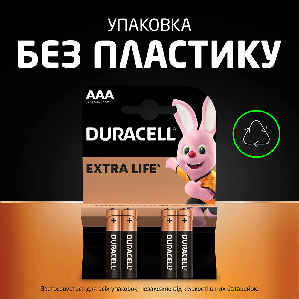 Фото Лужні батарейки DURACELL AAA 12 шт (81545432)