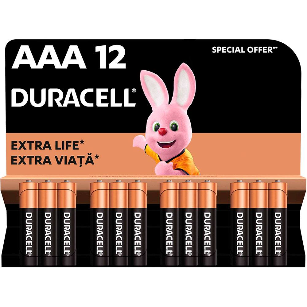 Лужні батарейки DURACELL AAA 12 шт (81545432)