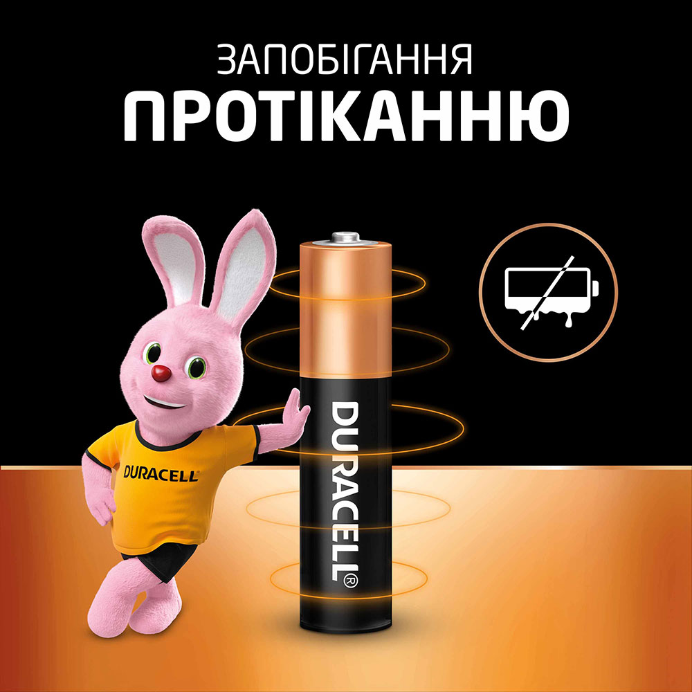 Зовнішній вигляд Лужні батарейки DURACELL AAA 12 шт (81545432)