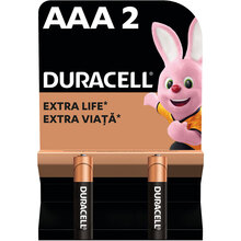 Щелочные батарейки DURACELL AAA 2 шт (81545417)