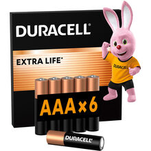 Лужні батарейки DURACELL AAA 6 шт (81545427)