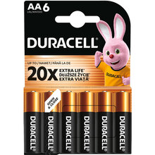 Щелочные батарейки DURACELL AA 6 шт (81545408)