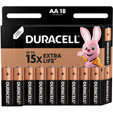 Щелочные батарейки DURACELL AA 18 шт (5002770)