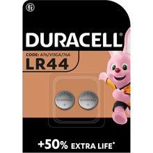 Спеціалізована лужна батарейка DURACELL LR44 (76A/A76/V13GA) 2 шт (5002121)