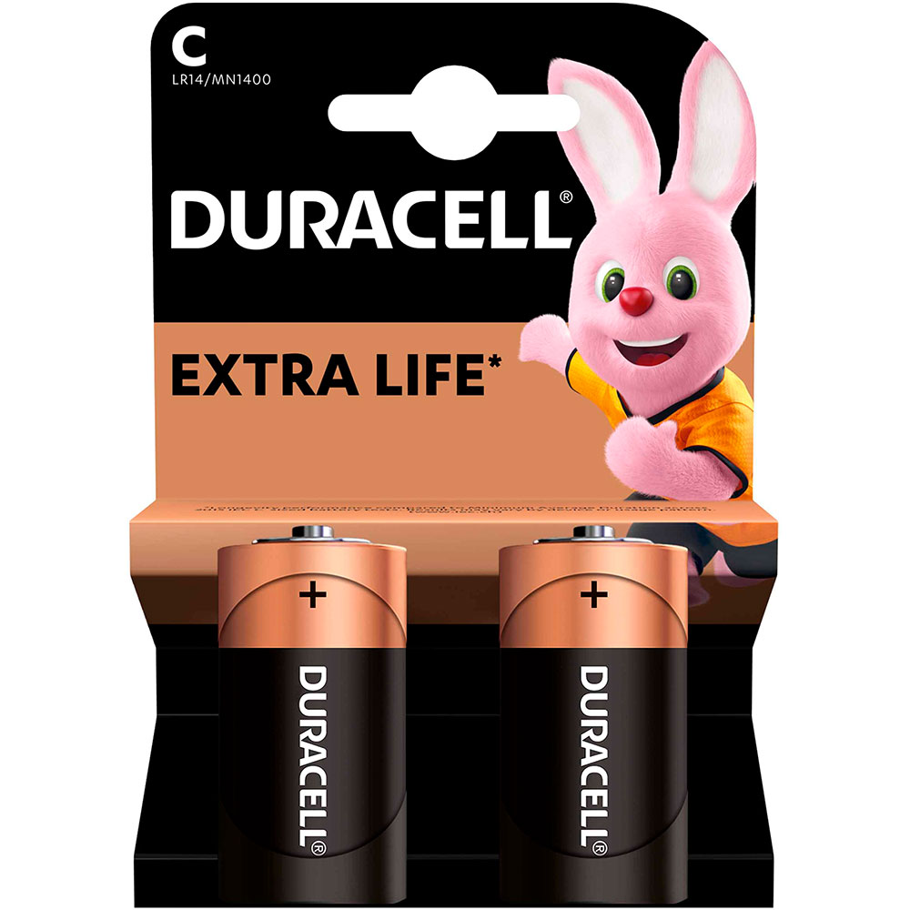 Батарейки DURACELL C LR14/MN1400 2 шт (5006001) Електрохімічна система лужна (L)