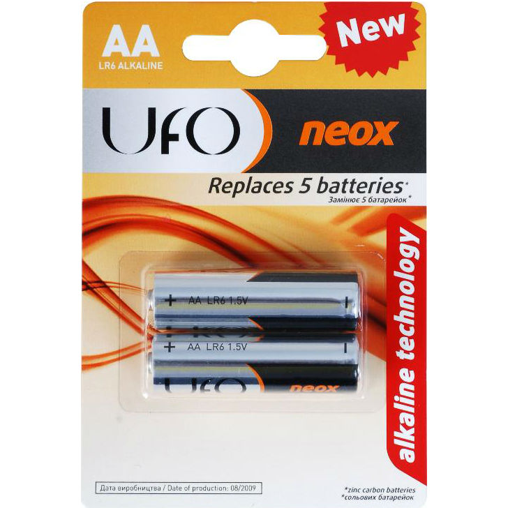 Батарейки UFO LR6 NEOX (LR6 2/BL) 1х2 шт.