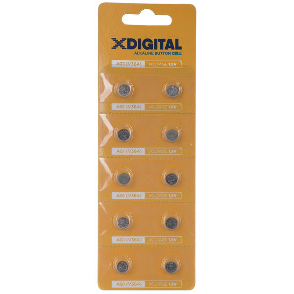 

Батарейка X-DIGITAL AG1 (V364) 10 шт, AG1