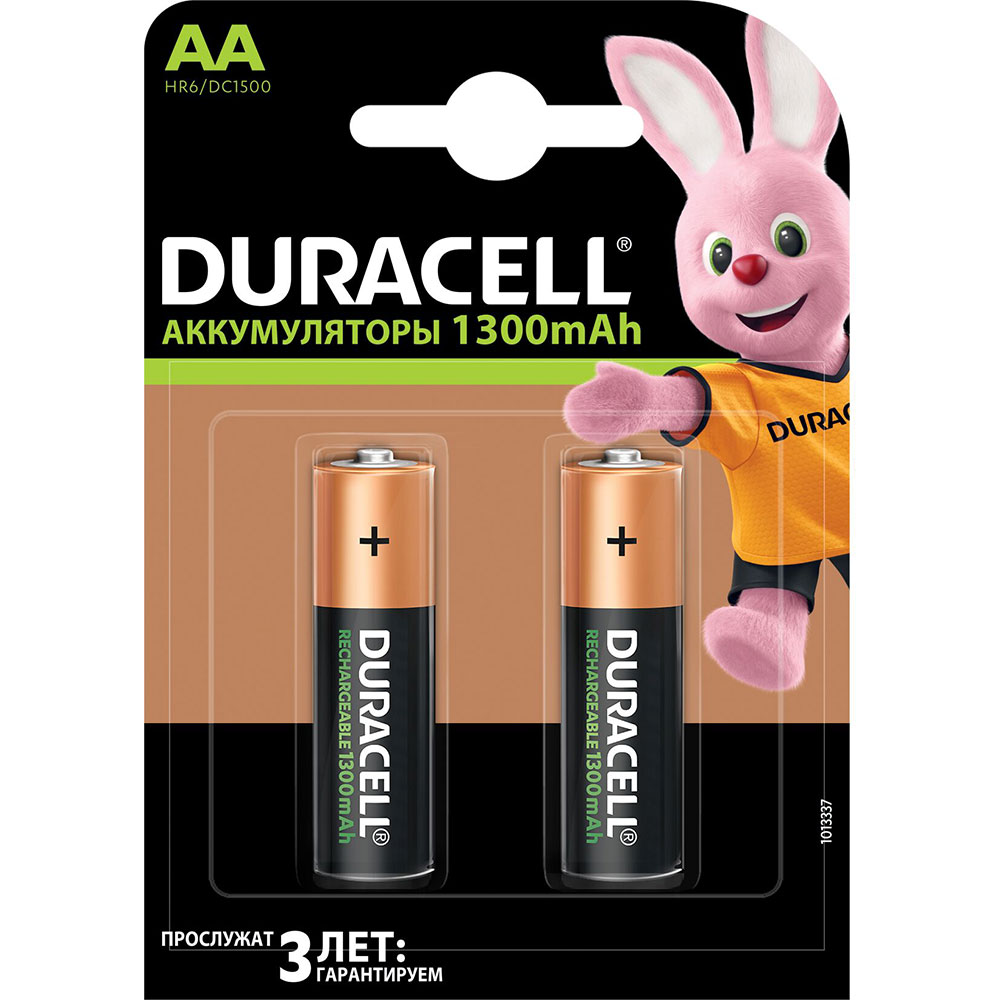 Аккумуляторы DURACELL HR6 (AA) 1300 mAh (5000177) Электрохимическая система никель-металлогидридная (NiMH)