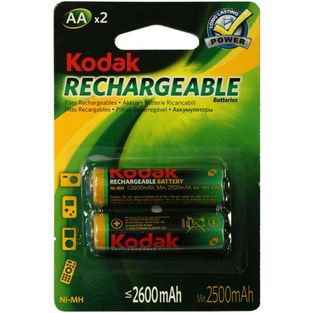 

Аккумуляторы KODAK HR6 Ni-MH 2600 mAh (30955080), HR6 Ni-MH 2600mAh 1x2