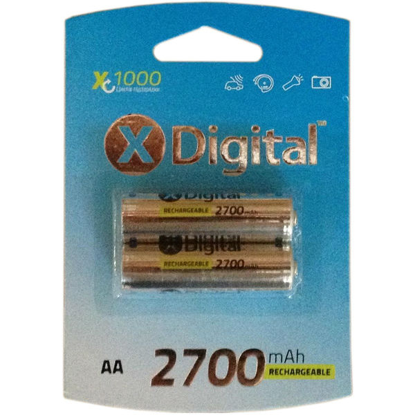 

Аккумулятор X-DIGITAL HR06 Ni-MH 2700mAh (HR6 2700 C2), HR06 Ni-MH 2700mAh