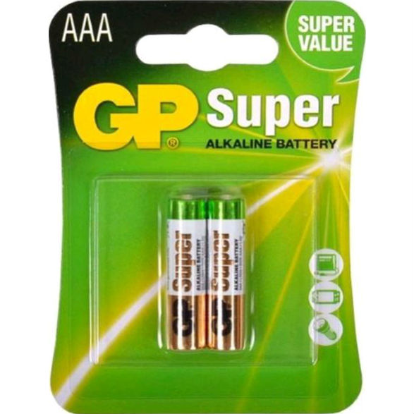 

Батарейка GP AAA Super 2шт/блистер (342011), AAA Super 2шт/блистер