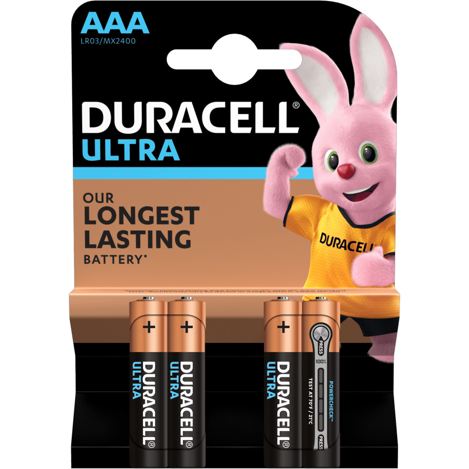 Щелочные батарейки DURACELL Ultra AAA 4 шт (5004806)