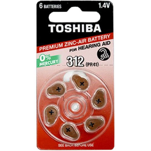 

Батарейки TOSHIBA PR41 (size 312) 1х6 (00152707), PR41 (size 312) 1X6