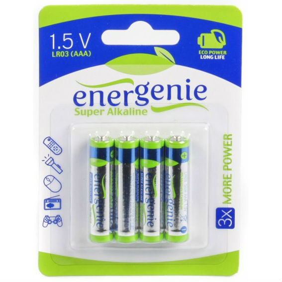 Батарейки ENERGENIE AAA 4 Alkaline (EG-LR03-4BL/4)