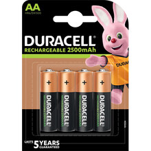 Аккумуляторы Duracell Rechargeable AA 2500 mAh 4шт (5018825/5017764/5016999/5007308)