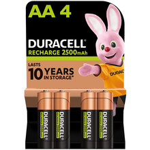 Аккумуляторы DURACELL Rechargeable AA 2500 мАч 4 шт (5018825/5017764/5016999/5007308)