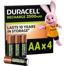 Акумулятори DURACELL Rechargeable AA 2500 мАг 4 шт (5018825/5017764/5016999/5007308)