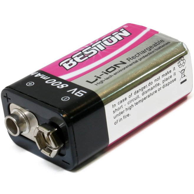 Акумулятор Beston 6LR61 800 mAh (AAB1823) Розмір батареї паралелепіпед krona (6LR61)