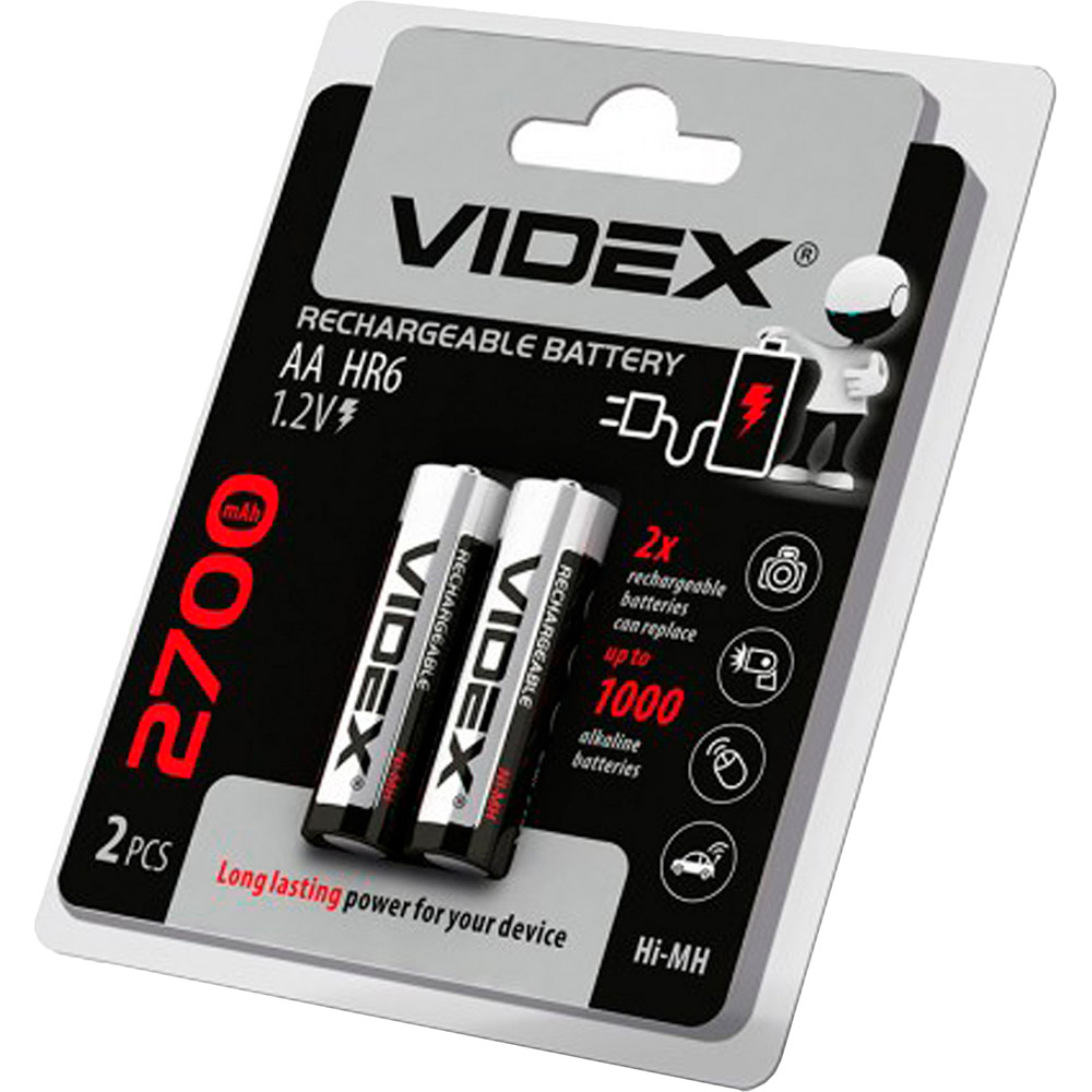 Акумулятор VIDEX HR6/AA 2700 mAh Blister 2 шт (23342)