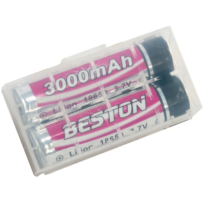 Акумулятори BESTON 18650 3000 мАг Li-ion 2 шт із захистом (AAB1848) Розмір батареї циліндр 18650 (168A)