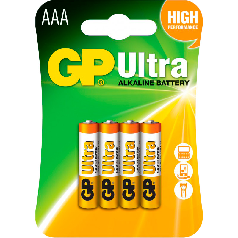 

Батарейка GP Ultra alkaline 4 шт (24AU U4), Ultra alkaline (24AU U4)