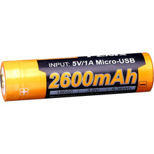 Акумулятор FENIX Li-Ion 18650 micro-USB 2600 мАг 1 шт (ARB-L18-2600U)