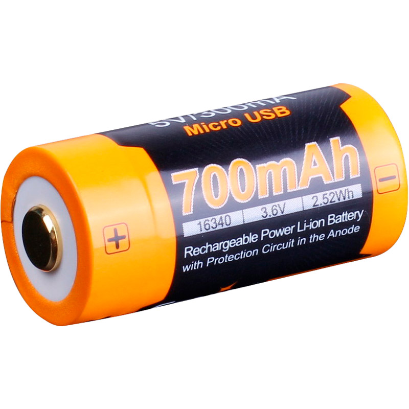Аккумулятор FENIX Li-ion 16340 700 мАч 3.6В 1 шт (ARB-L16-700UP) Особенности плата защиты