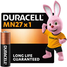 Спеціалізована лужна батарейка DURACELL MN27 12V, (A27/27A/V27A/8LR732) 1 шт (5007388)