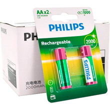 Акумулятор Philips Rechargeable 2000 mAh 2 шт (R6B2A00T/93)