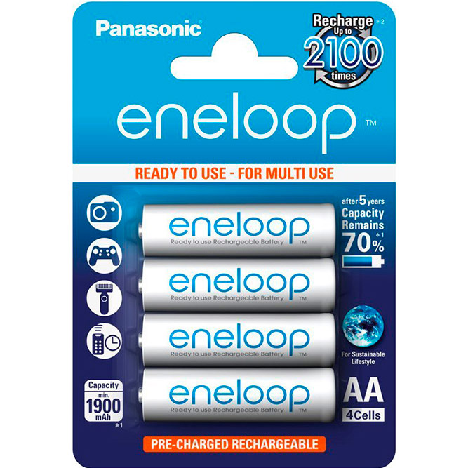 

Аккумулятор Philips Eneloop 1900 mAh 4 шт (BK-3MCCE/4BE), Акумулятор 1900mAh NI-MH x 4 BK-3MCCE/4BE