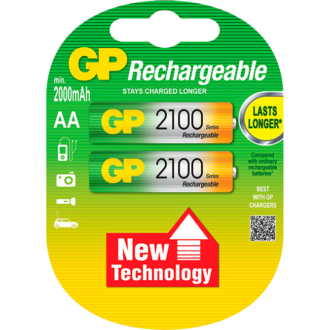 

Аккумулятор GP Professional 2100 mAh 2 шт (GP210AAHC-2UEC2/4891199055928), Акумулятор AA R6 2100mAh 1,2V x 2