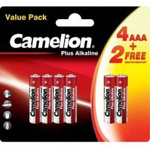 Батарейка CAMELION AAA LR03 Plus Alkaline 4+2 шт (LR03-BP(4+2))