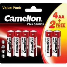 Батарейка CAMELION AA LR6 Plus Alkaline 4+2 шт (LR6-BP(4+2))