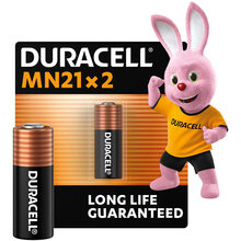 Спеціалізована лужна батарейка DURACELL MN21 12V (A23/23A/V23GA/LRV08/8LR932) 2 шт (5007812)