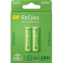 Аккумуляторы GP AA ReCyko Battery 2600mAh AA 2 шт (270ААHCE-EB2(Recyko) / 4891199186370)