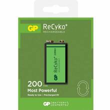 Аккумулятор GP Крона ReCyko+ 200mAh 1 шт (20R8HN-GB1 / 20R8HBE-U1 / 4891199074509)