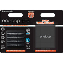 Аккумулятор PANASONIC Eneloop Pro AAA 930 mAh 4BP + Case 4 шт (BK-4HCDEC4BE)
